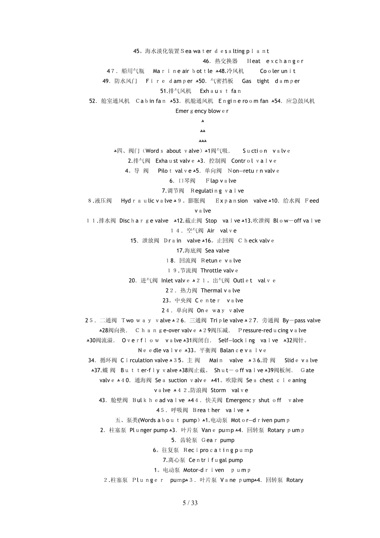 船舶實(shí)用詞匯 鼓風(fēng)機(jī)及其在船舶系統(tǒng)中的作用